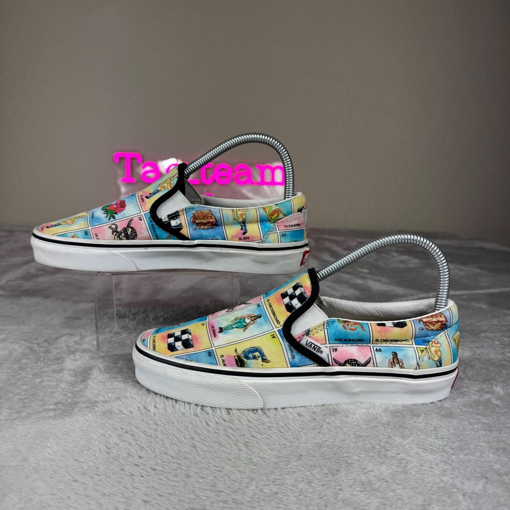 Vans Classic Slip-On Loteria Los Waffles La Rosa Shoes Multicolor M 5 W 6.5